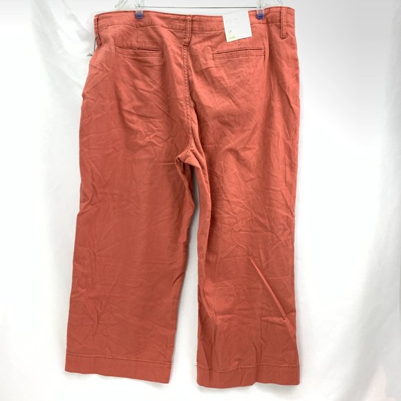 Universal Thread Wide Leg Crop Orange SZ 18 #Z033 - Picture 6 of 8